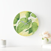 Ficus Pflanze 4 Große Wanduhr (Zuhause)