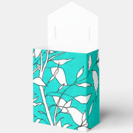 Ficus Tree Plant Line Drawing Blue Background Geschenkschachtel