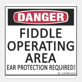 Fiddle-Arbeitsfläche Quadratischer Aufkleber