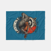 Fiddle Around And Find Out Music Raccoon Fiddle Fu Fleecedecke (Vorderseite (Horizontal))