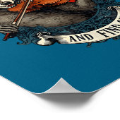 Fiddle Around And Find Out Music Raccoon Fiddle Fu Poster (Ecke)