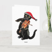 Fiddle Cat Weihnachtskarte Feiertagskarte (Rückseite)