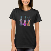 Fiddle Instrument Silhouette Fiddles T-Shirt (Vorderseite)