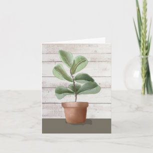 Fiddle Leaf Feigenbaum Wasserfarbene Pflanze