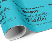 Fiddle macht mich glücklich geschenkpapier (Rolleneckpunkt)