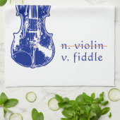 Fiddle Not Violin Bluegrass Country Music Gift Geschirrtuch (Gefaltet)