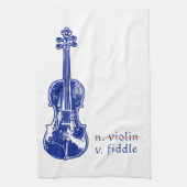 Fiddle Not Violin Bluegrass Country Music Gift Geschirrtuch (Vertikal)