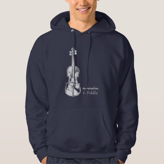 Fiddle Not Violin Bluegrass Country Music Gift Hoodie (Vorderseite)