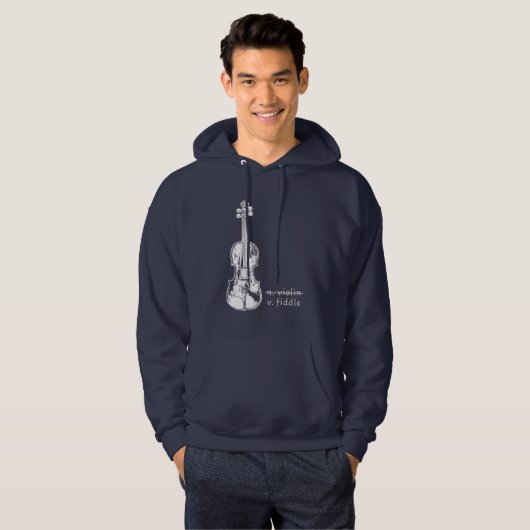 Fiddle Not Violin Bluegrass Country Music Gift Hoodie (Vorne ganz)