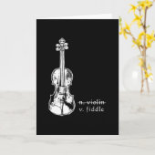 Fiddle Not Violin Bluegrass Country Music Gift Karte (Gelbe Blume)