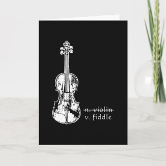 Fiddle Not Violin Bluegrass Country Music Gift Karte