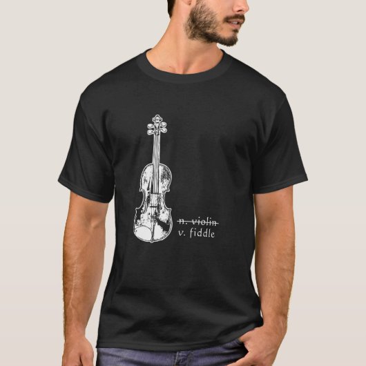 Fiddle Not Violin Bluegrass Country Music Gift T-Shirt (Vorderseite)