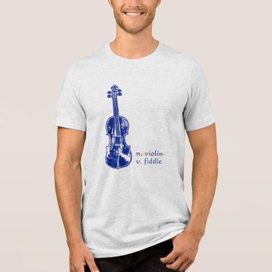 Fiddle Not Violin Bluegrass Country Music Gift Tri-Blend Shirt (Vorderseite)