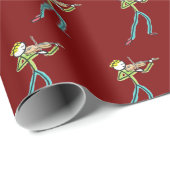 Fiddle Playing Stickman Geschenkpapier (Rolleneckpunkt)