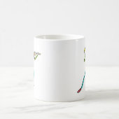 Fiddle Playing Stickman Kaffeetasse (Mittel)