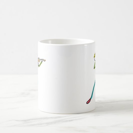 Fiddle Playing Stickman Kaffeetasse (Mittel)