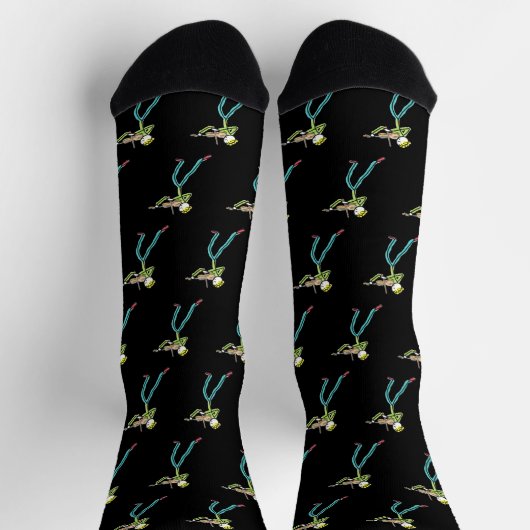 Fiddle Playing Stickman Socken (Oben)