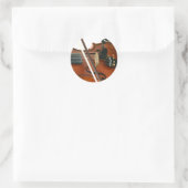 Fiddle Runder Aufkleber (Tasche)