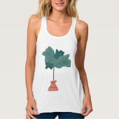 Fiddle Tree Leaf Houseplant Handgezogene Tank Top (Vorderseite)