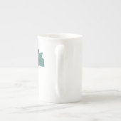 Fiddle Tree Pflanze Illustration Porzellantasse (Rückseite)