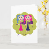 Fiddle Twins-Mitteilungskarten Karte (Gelbe Blume)