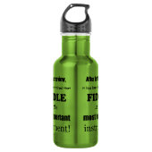 Fiddle wichtigstes Instrument Edelstahlflasche (Vorderseite)