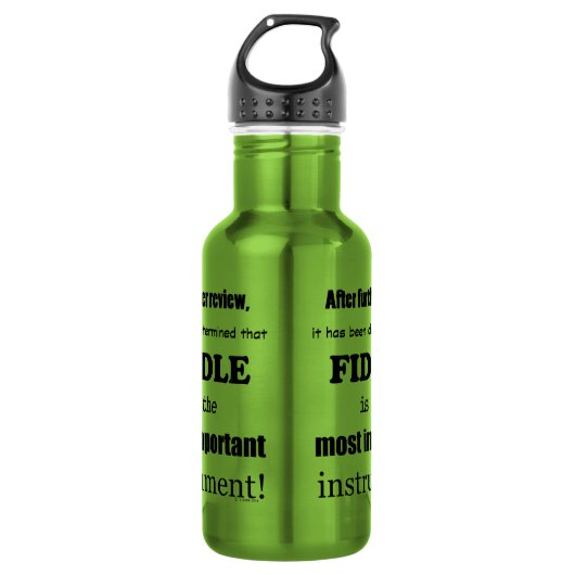 Fiddle wichtigstes Instrument Edelstahlflasche (Vorderseite)