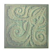 Fiddlehead fern Green Keramik Tile Fliese (Vorderseite)