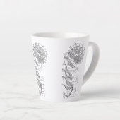 Fiddlehead Fern Illustration Milchtasse (Rechte Ecke)