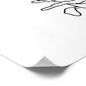 Fiddlehead Fern Illustration Poster (Ecke)