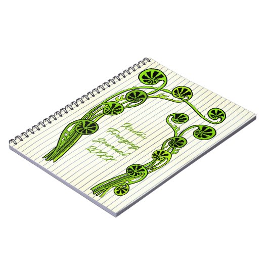 Fiddlehead Ferns Art Custom Spring Journal Notizblock (Linke Seite)