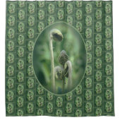 Fiddlehead Ferns Nature Pattern Duschvorhang (Vorderseite)