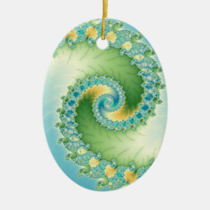 Fiddlehead - Fraktal Art Keramikornament