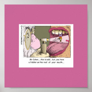 Fiddler auf Dach Funny Dentistry Poster