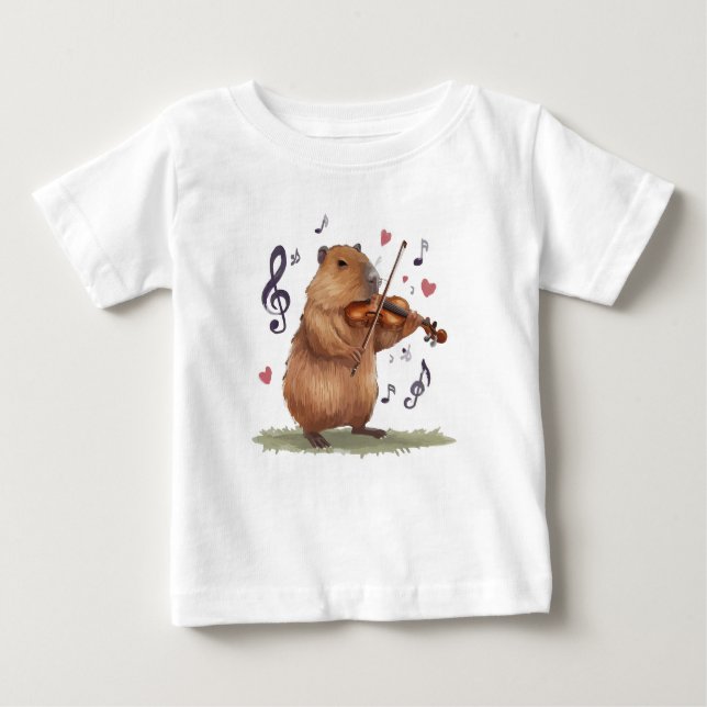 fiddler capybara baby t-shirt (Vorderseite)