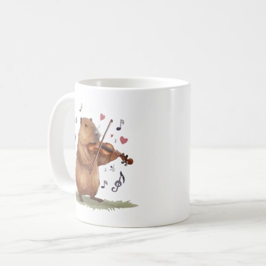 fiddler capybara kaffeetasse (Vorderseite Links)
