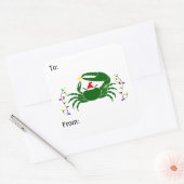 Fiddler Crab Gift Tags Quadratischer Aufkleber (Umschlag)