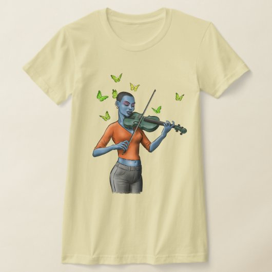 Fiddler Dreamscape - Mädchen und Schmetterlinge T-Shirt (Ablage )