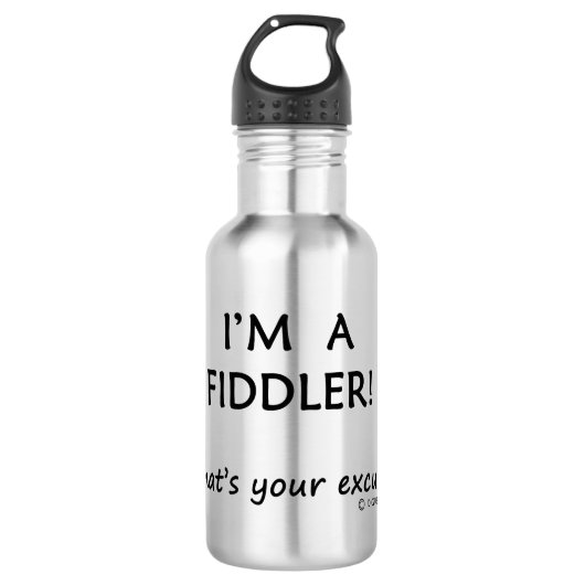Fiddler Entschuldigung Edelstahlflasche (Vorderseite)