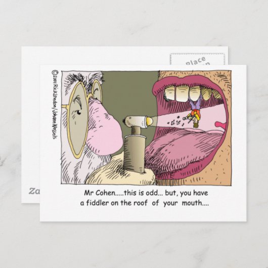 Fiddler on Roof Funny Dentistry Geschenke & T-Shir Postkarte (Vorne/Hinten)