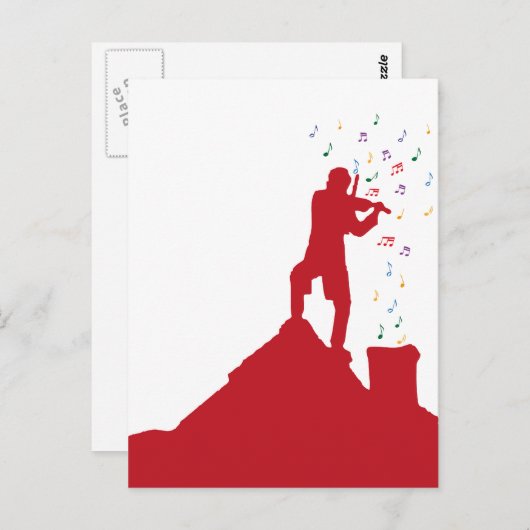 Fiddler Postkarte (Vorne/Hinten)