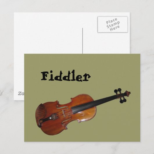 Fiddler Postkarte (Vorne/Hinten)
