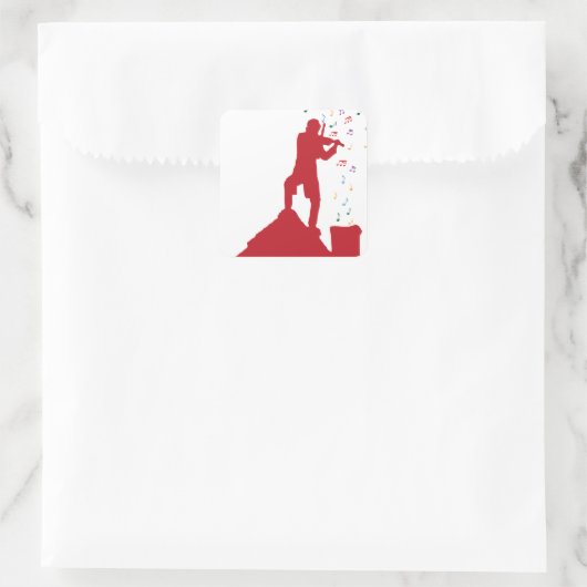 Fiddler Quadratischer Aufkleber (Tasche)