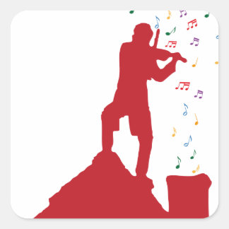 Fiddler Quadratischer Aufkleber