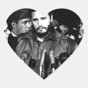 Fidel Castro 1959 Herz-Aufkleber
