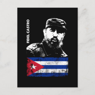 Fidel Castro Kuba Revolution Kubanische Flagge Feiertagspostkarte