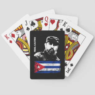 Fidel Castro Kuba Revolution kubanische Flagge Spielkarten