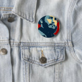 Fidel Castro - kubanischer Revolutions-Präsident Button (Beispiel)