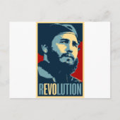 Fidel Castro - kubanischer Revolutionspräsident Ku Postkarte (Vorderseite)