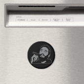 Fidel Castro mit Cigar Portrait Magnet (In Situ (Geschirrspüler))